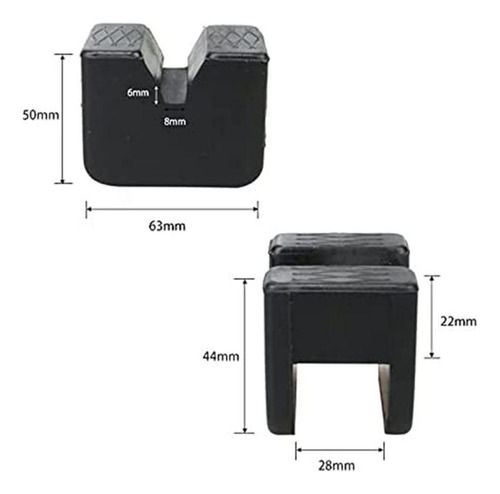 2 Universal Car Lift Jack Almohadilla De Goma Adaptador De