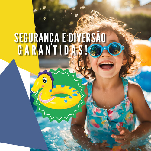 Boia Inflável Redonda Cavalo Marinho Piscina Praia Verão