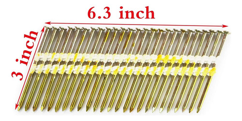 Bhtop Clavos Para Enmarcar De 3 Pulgadas, 21 Grados Eg Ma...