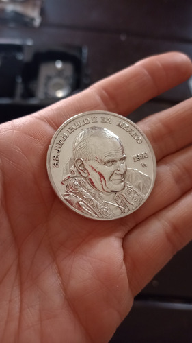 Moneda De Plata S.s. Juan Pablo Ii