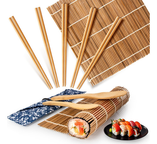 Kit Para Hacer Sushi Natural Tapete Para Enrollar Sushi Kit