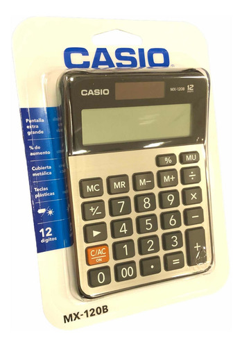 Calculadora Escritorio Casio Solar 12 Dígitos Nueva Mx-120b
