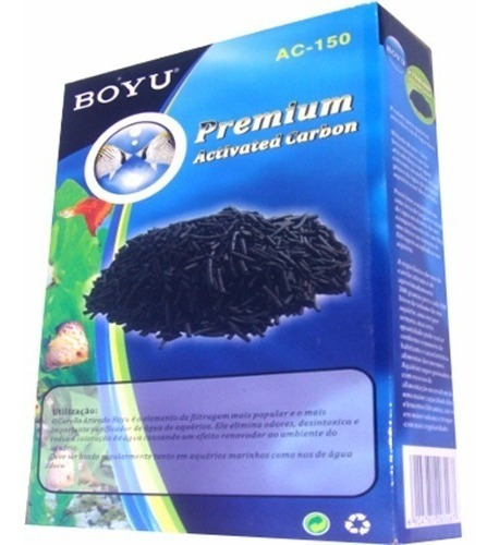 Imagem 1 de 3 de Carvão Ativado Premium Boyu Peletizado 300g - Ac-300
