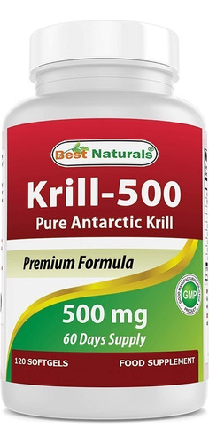 Krill 500 Mg, Best Natural, 120 Caps,