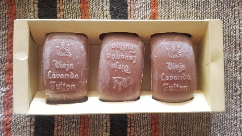 Antiguo Set 3 Jabon Tocador 35 Gms Vieja Lavanda Fulton
