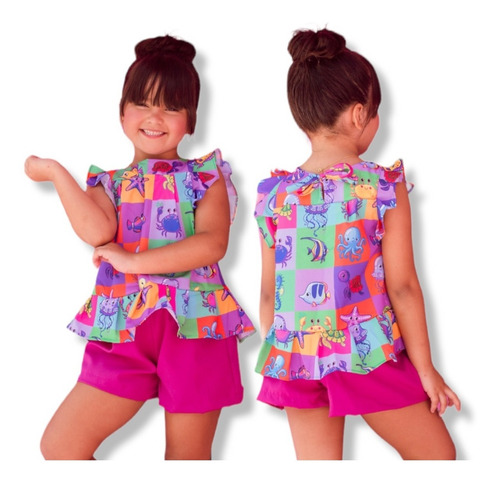 Imagem 3 de 7 de Conjunto Infantil Juvenil Menina Mini Diva Blogueirinha