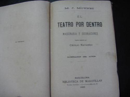 Mercurio Peruano: Libro Teatro Pordentro Maquinaria 1885 L56