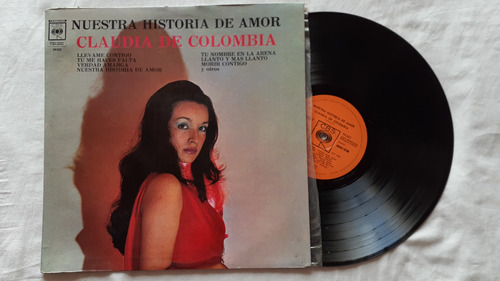 Claudia De Colombia Nuestra Historia De Amor Pro Vinilo Ex