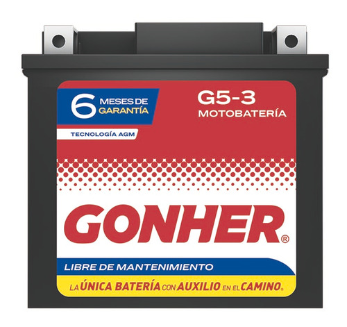 Batería De Moto Gonher Agm G5-3 | Para Bajaj Pulsar Ns 160cc