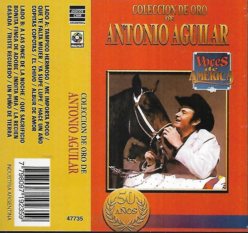 Antonio Aguilar Album Coleccion De Oro 50 Años Cassette