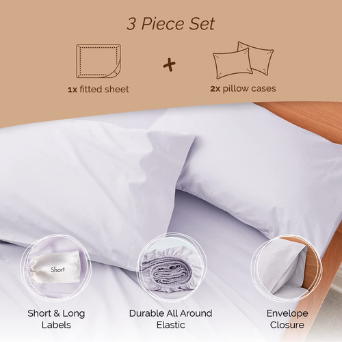 Juego De Sábana Ajustable Y 2 Fundas De Almohada Classic