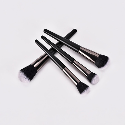 Juego De Brochas De Maquillaje O 4, Brocha Negra En Polvo, B