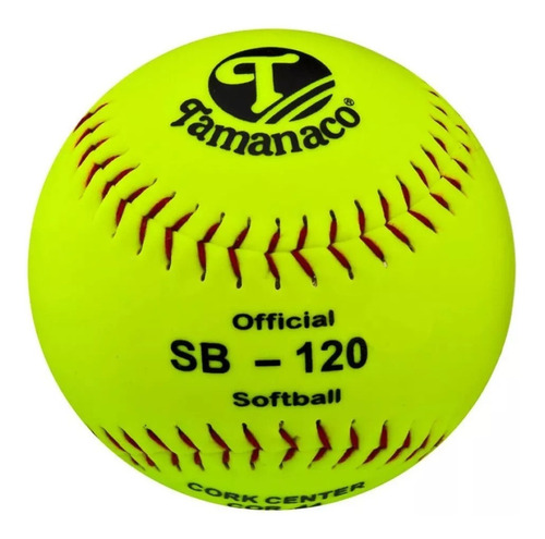 Imagen 2 de 6 de Pelota Tamanaco Sb120 Softbol Oficial Federada Cuero 12