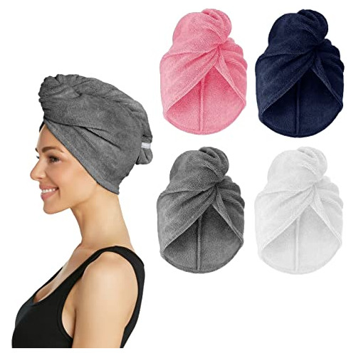 Torbie Twist Microfiber Hair Towel Wrap Para Mujer Y Wt73d