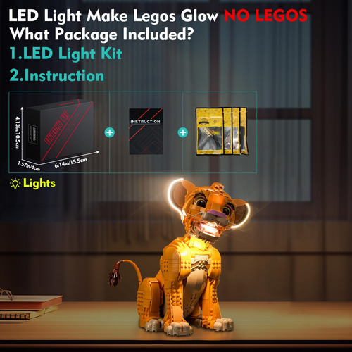 Kit De Luces Locolee Led Compatible Con Lego Young Simba Lio