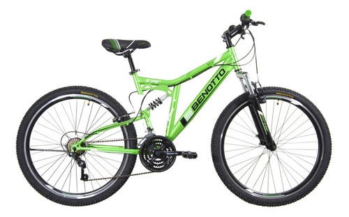Bicicleta Benotto Montaña Sniper R27.5 21v Doble Suspensión Color Verde