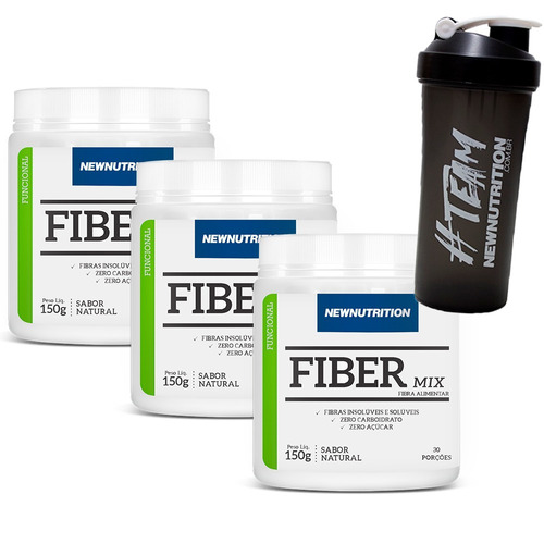 Fiber Mix Fibra Alimentar - 3x 150 Gramas - Newnutrition