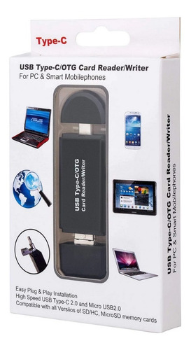 Mini Usb Adaptador Leitor Gravador Cartão Memória Micro Sd