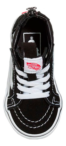 Vans Sk8-hi Zip Inf Para Niño Color Negro, Blanco
