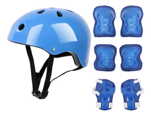 Juego De 7 Cascos Para Niños Y Niñas En L, Rodilleras Y Code