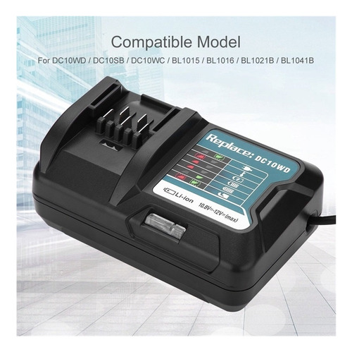 - Cargador Rápido De Baterías De Litio For Makita D 10.8v 12