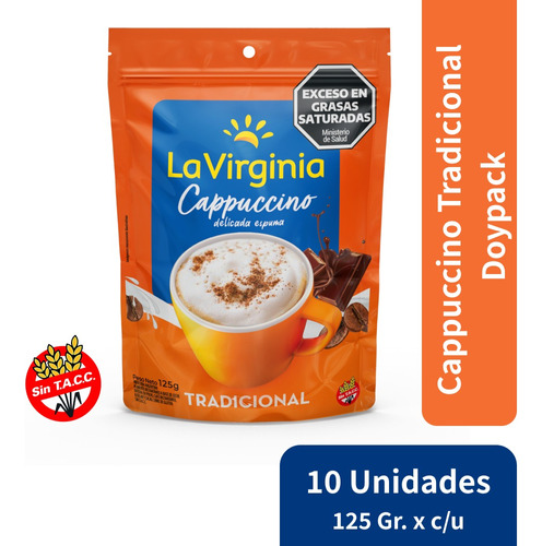 Cafe Cappuccino Tradicional La Virginia Doypack 125gr X 10un