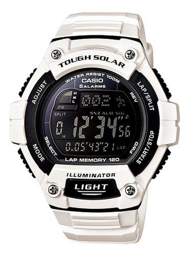 Reloj Casio W-s220c-7bvcf Tough Solar Lap Memory 120-blanco