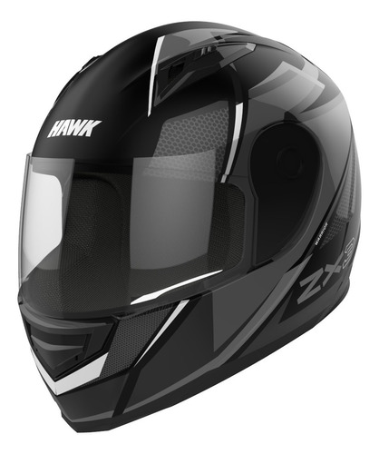 Casco Integral Hawk Zx3 Warrior Blanco/rojo Xl (62 Cm)