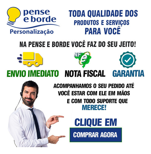 Etiqueta Impressa Pense E Borde Termocolante 7x7 Cm