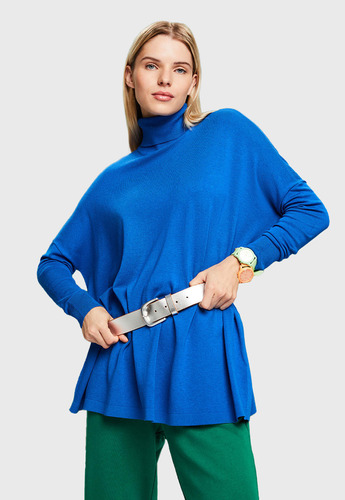 Sweater Con Mangas Murciélago Y Cuello Alto Mujer Esprit 113