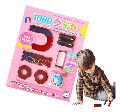 Set De Imanes Escolares Juego Magnetico Aprendizaje Niña