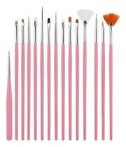 Comprar Set 15 Pinceles Decorar Uñas Manicure Pedicure Kit Puntero