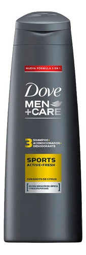 Shampoo 3 En 1 Sports Active Fresh 400ml Dove Men