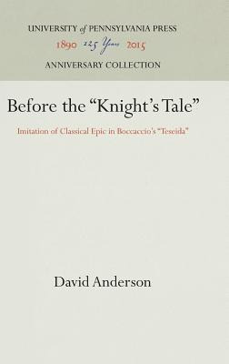 Libro Before The Knight's Tale: Imitation Of Classical Ep...