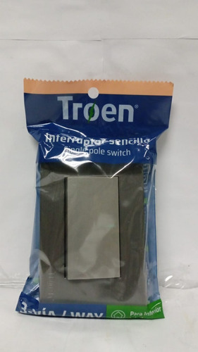 Interruptor P/empotrar Sencillo Gris Threeway Troen 