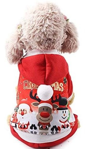 Disfraz Navideño, Para Perros Pequeños, Con Sudadera Talla: