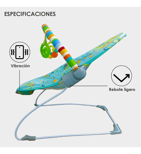 Silla Mecedora Con Vibración Para Bebés Con Juegos Bouncer