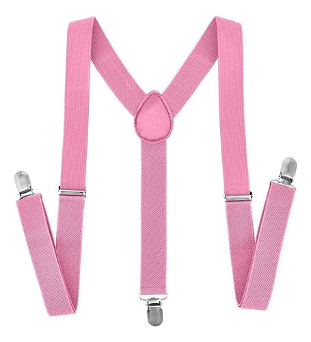 Suspensórios, alças de roupas unissex, cor rosa