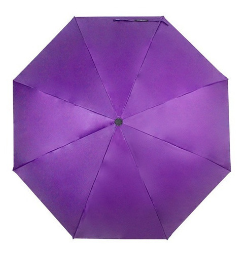 Paraguas Automático Grande De Bolsillo Doble Tela Filtro Uv Color Morado