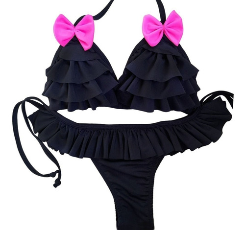 Imagem 1 de 1 de Biquini Listrado Praia Grande Plus Size Do Pp Ao Gg