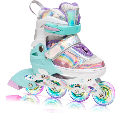 Skate Gear Patines En Línea Ajustables Con Luz Arcoíris Para
