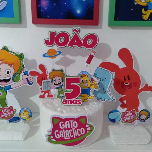 Kit Só Um Bolinho Gato Galáctico Festa Em Casa