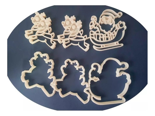 Cortador Trineo De Navidad Con Sello Para Fondant Y Galletas