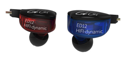 Audífonos In-ear KZ ED12 azul y rojo