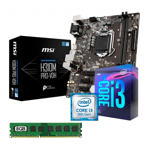 Combo Actualizacion Msi H310m + Intel Core I3 9300 + 8gb Ram