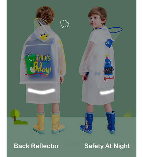 A Chamarra Impermeable Suave Con Capucha For Niños,