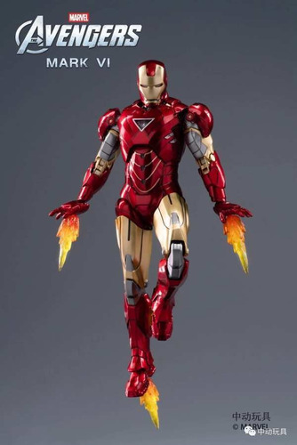 Iron Man Mark 6 Vi Zd Toys Lacrado Homem De Ferro Figure