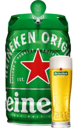 Imagem 2 de 2 de Cerveja Heineken Barril 5 Litros