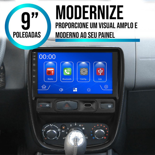 Kit Multimidia 9 Polegadas Carplay Mp5 Duster 12 13 14 15