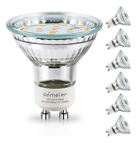 Comzler Bombillas Led Gu10, Bombilla Gu10 De 5000 K, Luz Bla